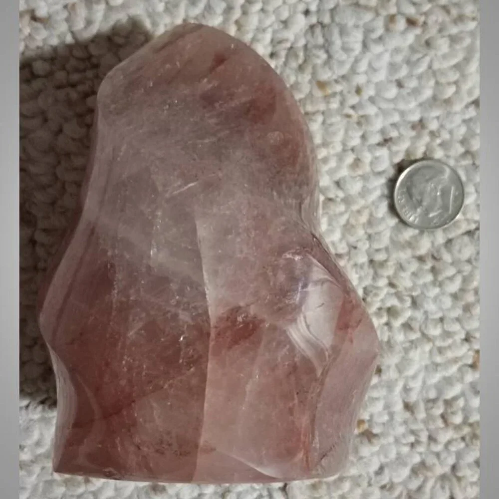 hematoid / fire quartz flame stone crystal ANXIETY balance GROUNDING 03